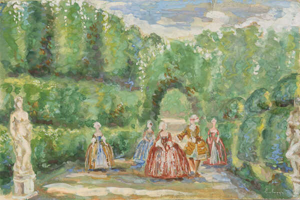 Лансере Евгений Евгеньевич. Императрица Елизавета Петровна в Царском Селе  